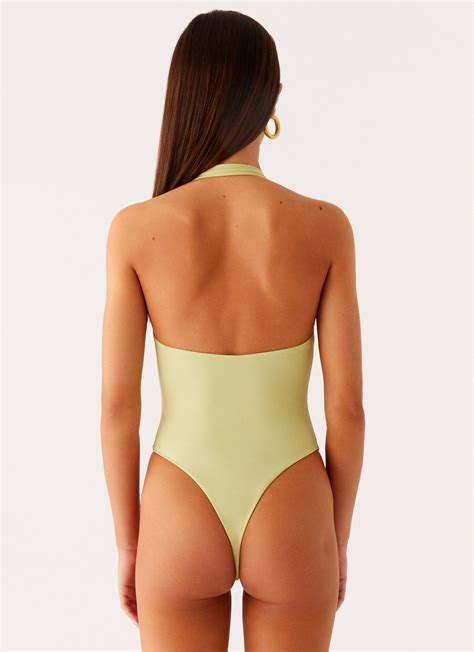 Delia One Piece Swimsuit - Lime – Peppermayo