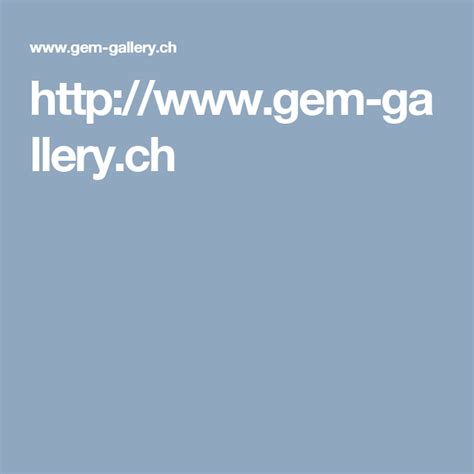 Pin auf gem-gallery.ch