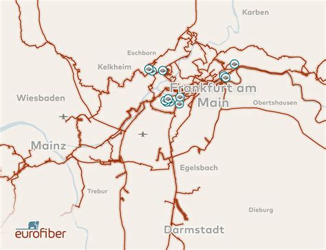 Metro Region Frankfurt | Fiber-optic Network Map | Eurofiber