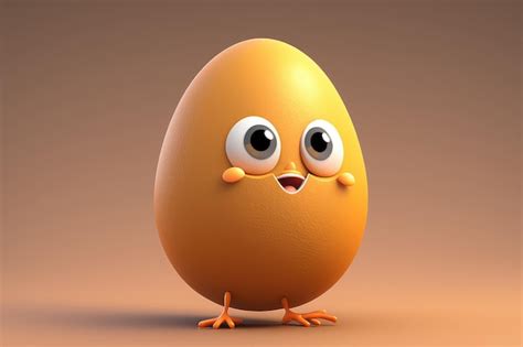 Premium AI Image | A cartoon egg with a happy face and a happy face.