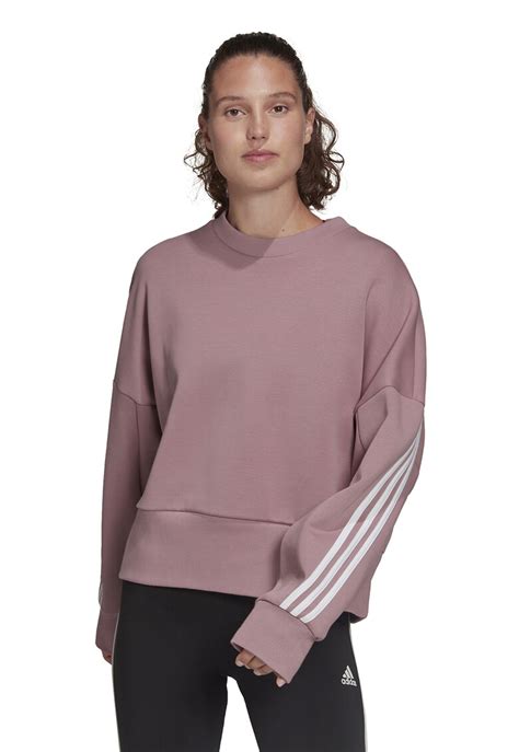 Фитнес блуза с 3 ивици и паднали ръкави adidas Performance