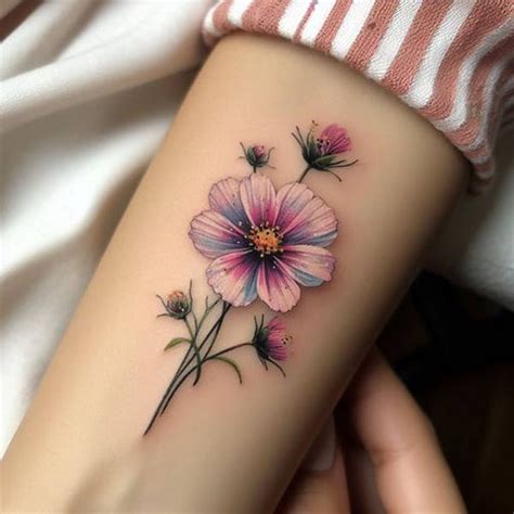 52 Captivating Cosmos Flower Tattoo Ideas To Express Your Hidden Emoti ...