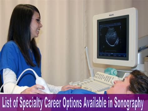 List of Specialty Career Options Available in Sonography