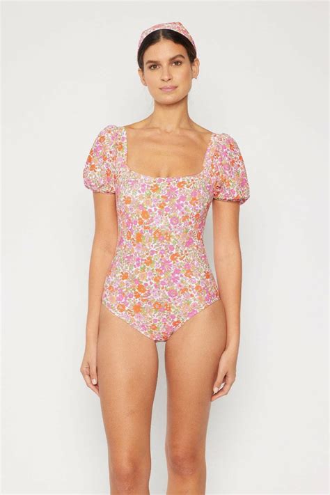 Marina West Swim Floral Puff Sleeve One-Piece - Walmart.com