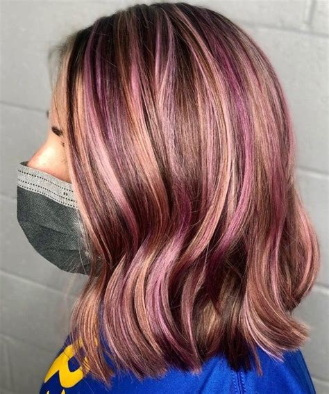 40 Trendy Hairstyles with Purple Highlights - Hair Adviser | Pink hair ...