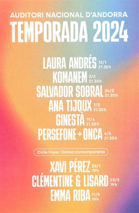 2024 season of the National Auditorium of Andorra - VisitOrdino