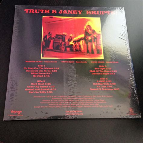 TRUTH AND JANEY Erupts! (2LP+POSTER) RED VINYL! OnVinylStore