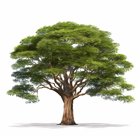 Samanea saman árbol de lluvia aislado sobre fondo blanco monkey pod
