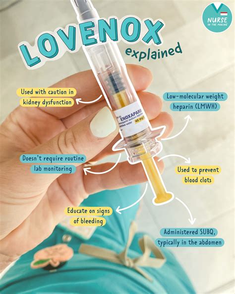 Lovenox (enoxaparin) Explained💉... - Nurse In The Making