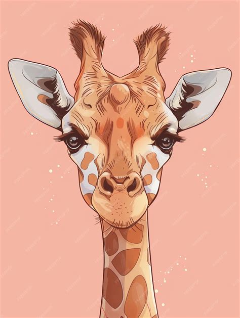Premium Photo | There is a giraffe with a very long neck and a very