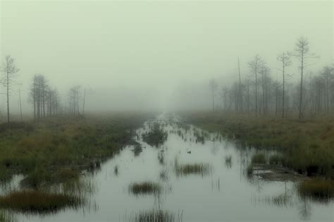 4K, mist, swamp, trees, HD Wallpaper | Rare Gallery