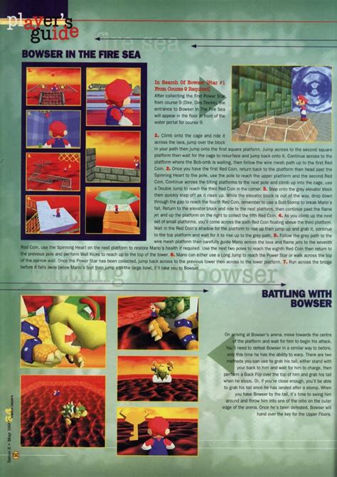 Scan of the walkthrough of Super Mario 64 published in the magazine 64 ...