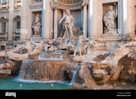 baroque trevi fountain  rome italy stock photo alamy