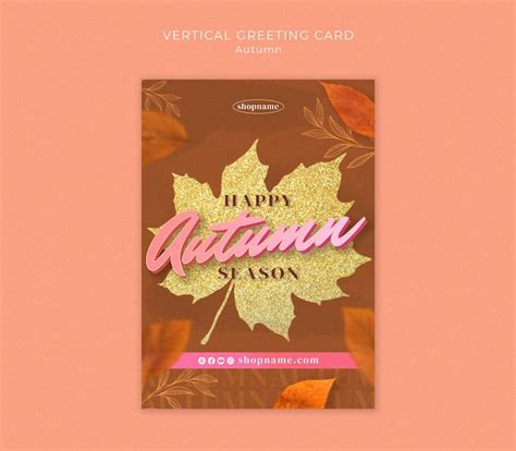 autumn season template premium psd