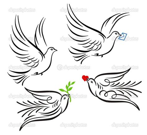 Голубка, голубь | Pigeon tattoo, Pigeon, Dove painting