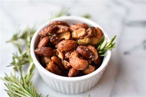 rosemary chipotle spiced nuts   spoons
