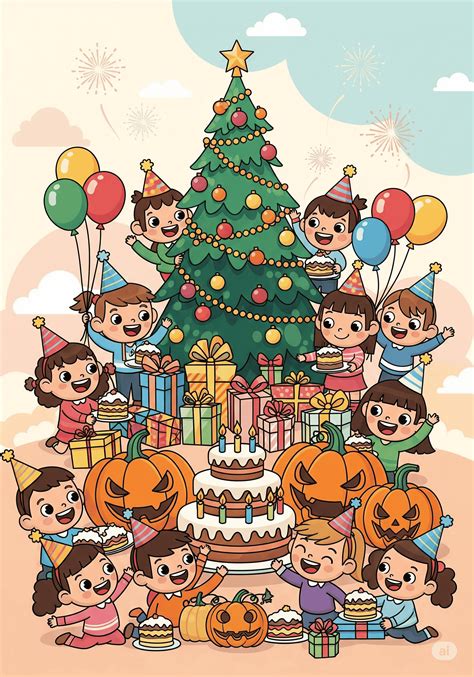 Celebration Coloring Pages –Printable Holiday & Party Sheets