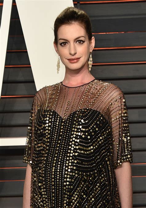 Oscars 2016: Anne Hathaway Plays Up Her Pregnancy Glow at the After