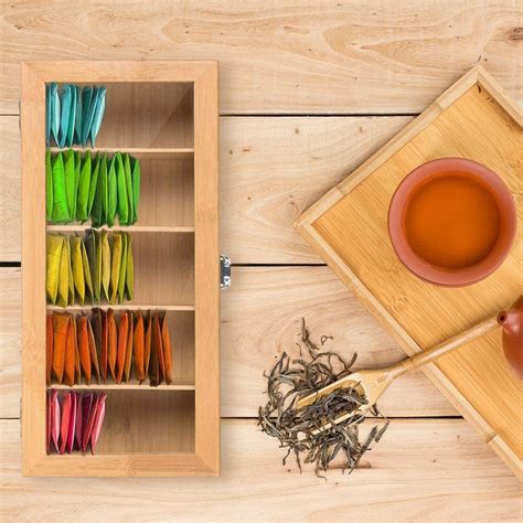 bamboo tea box  compartment bamboo tea bags coffe grandado