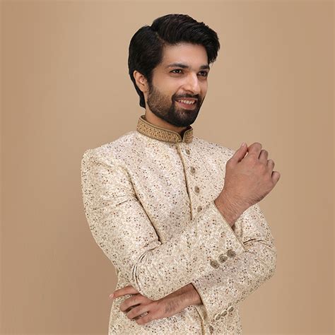 Indo Western for Men - Buy Glamorous Cream Indo-Western Set Online ...