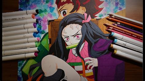 drawing tanjiro  nezuko demonslayer kimi  yaiba   draw