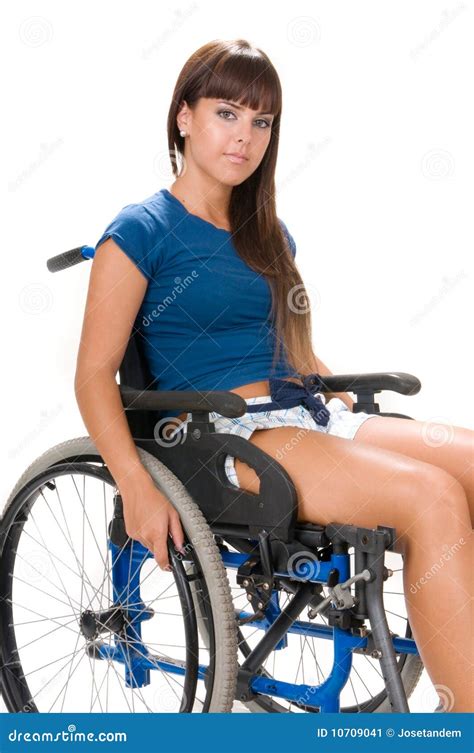 Handicapped Woman on Wheelchair Stock Image - Image of disabled ...