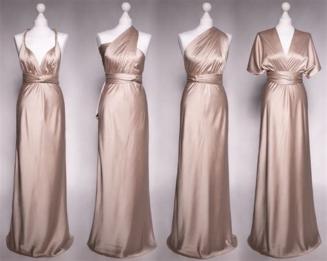 Infinity Dress Champagne Beige Silk Dress Bridesmaid Dress | Etsy UK