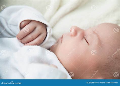 Newborn baby boy sleeping stock photo. Image of child - 69268450