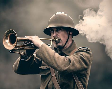 bugle calls playing brass