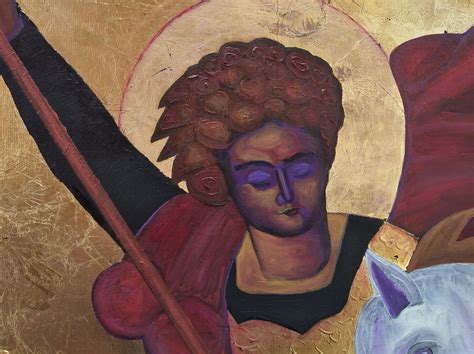 St. George slays the Dragon Painting by Boris Subotic