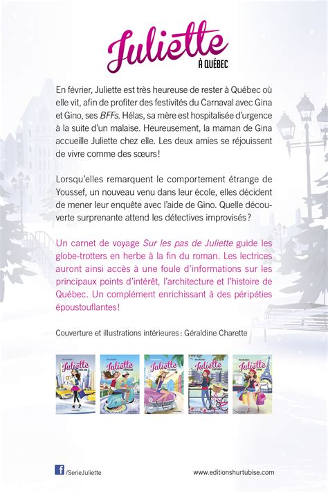 Juliette : Juliette à Québec de Rose-Line Brasset | Livres en français