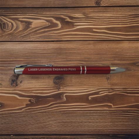 Custom Engraved Metal Pen Silver Laser Legends NT Engraving