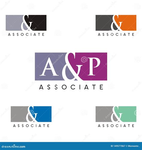 associates logo template  ampersand stock vector illustration