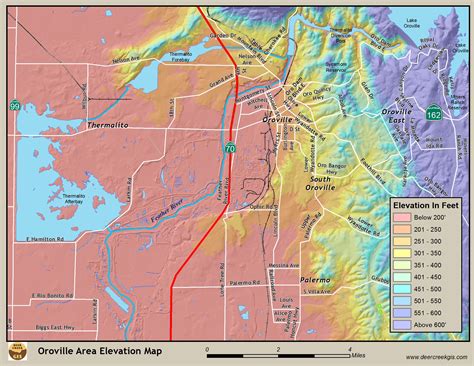Oroville Dam Area Maps « Deer Creek Resources