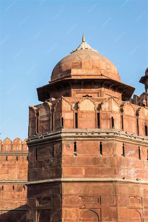premium photo architecture  fort  red fort wall delhi world