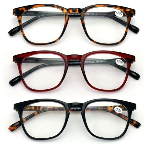 pairs reading glasses men  women black tortoise maroon reader