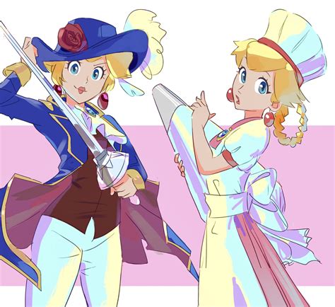 princess peach, swordfighter peach, and patissiere peach (mario and 1