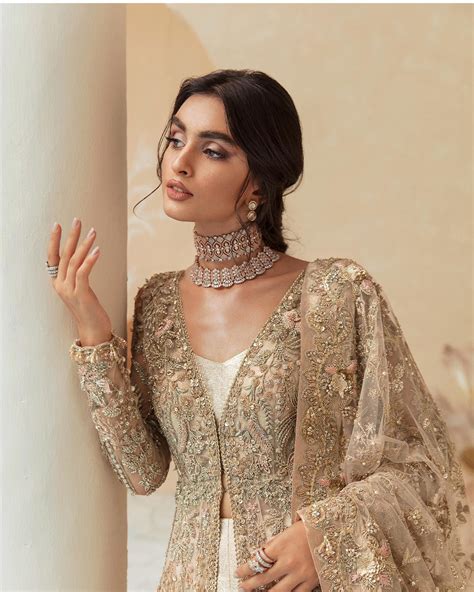 Golden open gown with bridal lehenga and dupatta dress custom sizes