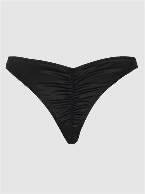 Petra Crotchless Satin Tanga - Fredericks of Hollywood – Frederick's of