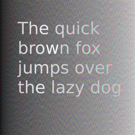 quick brown fox  allrgb