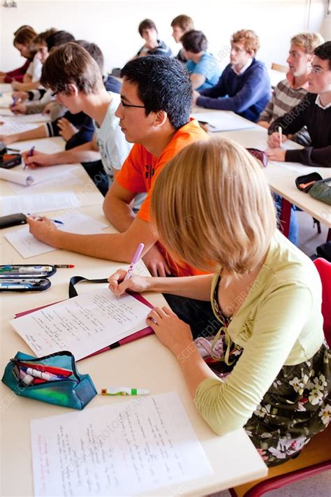 students  university class stock image  science photo