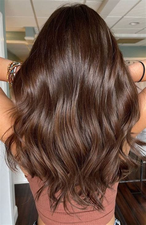 stylish brown hair colors styles   glossy milky chocolate