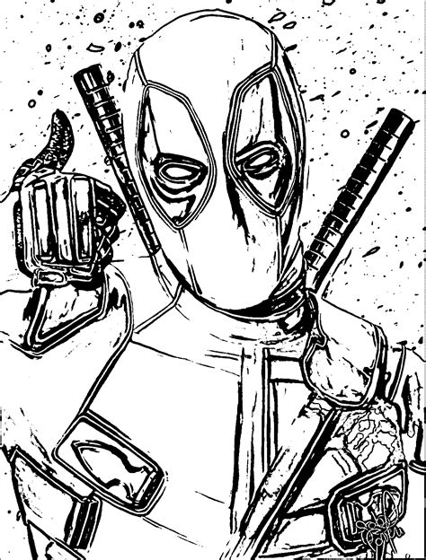 coloring pages of deadpool