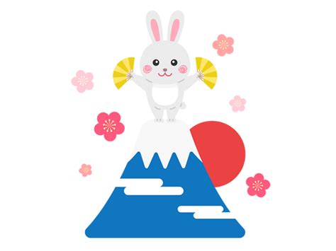 illustration   white rabbit character holding  fan   top