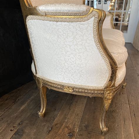Fit for a Princess French Louis XV Giltwood Loveseat Sofa Settee For