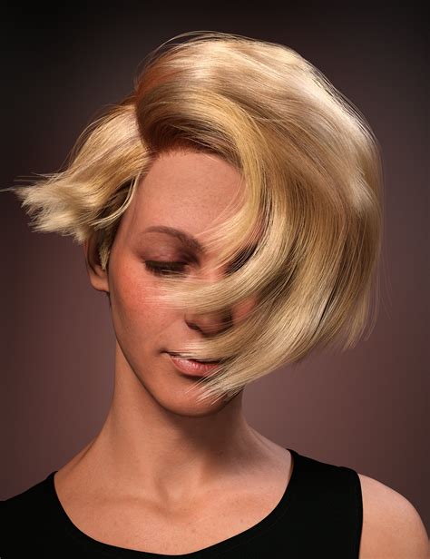 dForce FE Large Side Parting Hair for Genesis 9 | Daz 3D