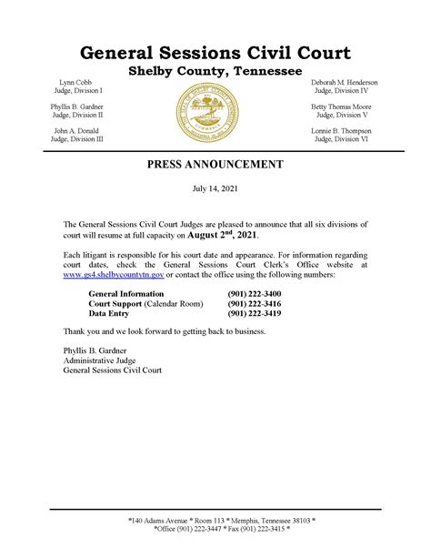 Civil Division | Shelby County Courts, TN - Official Website