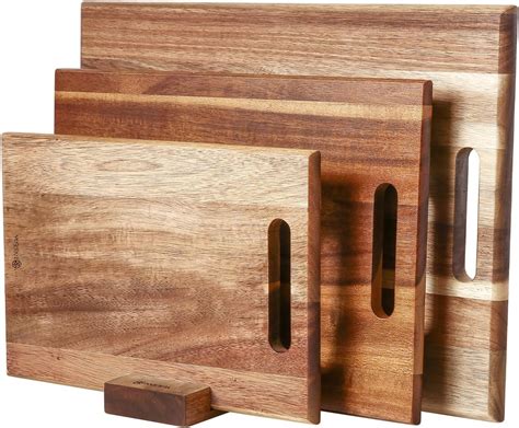 amazoncom yusotan  piece acacia wood cutting board set  kitchen