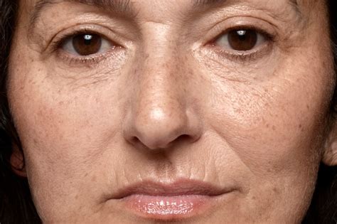 Premium Photo | Close up on face pores texture
