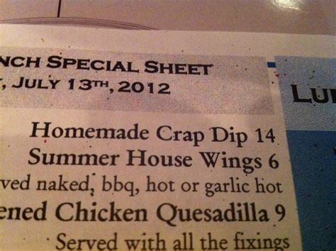 Best Menu Typo Ever : r/funny